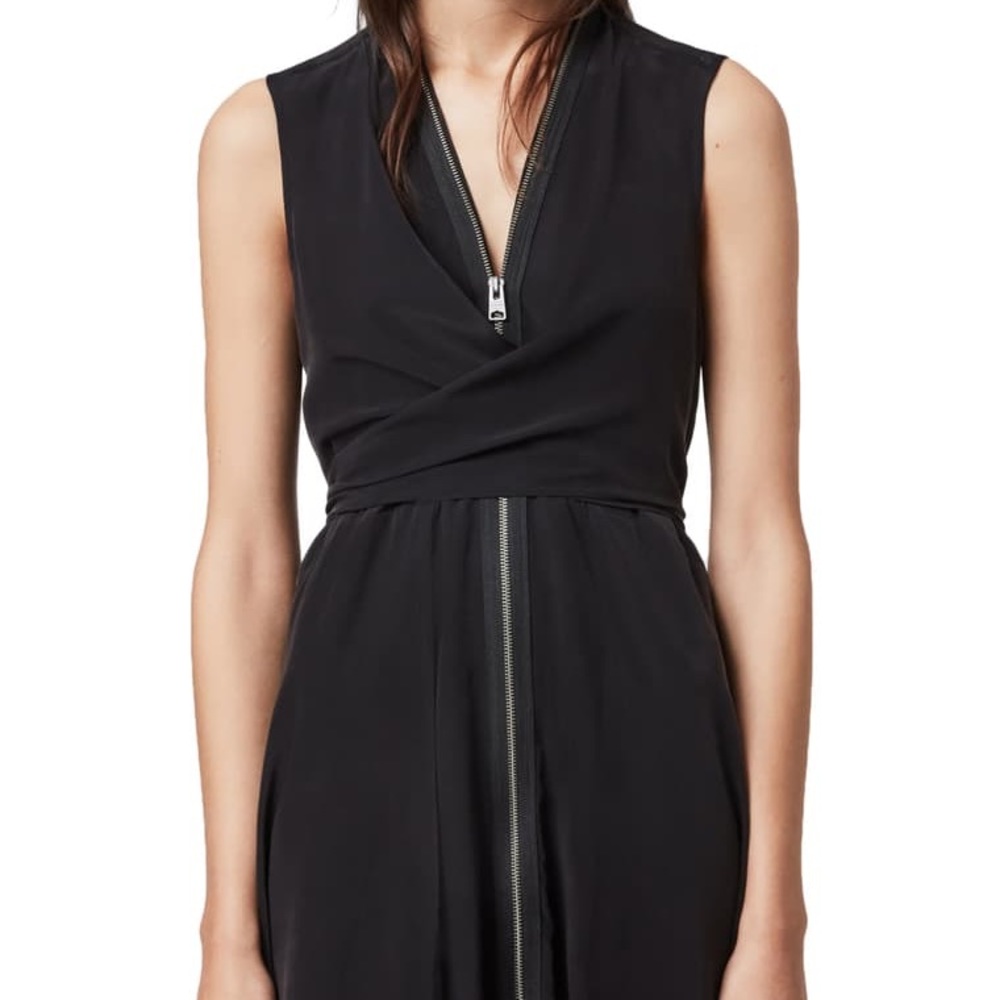 Jayda Silk Dress in “purple / silver”